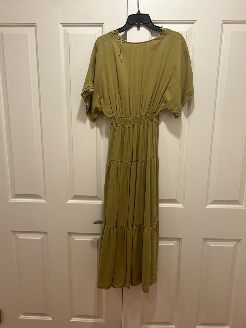 Zara Olive Green Maxi Dress with Button Front - Picture 4 of 4